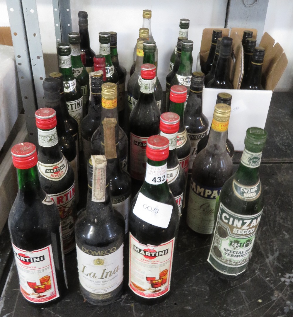 LARGE COLLECTION OF MARTINI & OTHER ALCOHOL