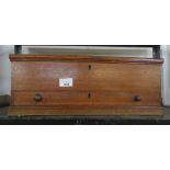 OAK WOODEN BOX WITH SINGLE DRAWER