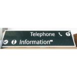 METAL SIGN TELEPHONE/INFORMATION""