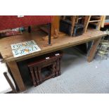 LARGE MODERN PINE DINING TABLE