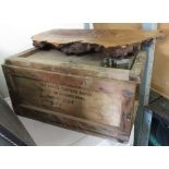 POST OFFICE SUPPLIES DEPOT WOODEN CRATE TOGETHER WITH A WOOD SHELF