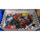 VARIOUS PLAY WORN DIE CAST TOYS