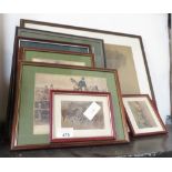 QUANTITY OF FRAMED HUNTING PICTURES