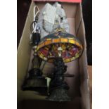 TIFFANY STYLE LAMP & 2 OTHERS