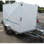 7FT BY 4FT BOX TRAILER BY CONWAY WITH SPARE WHEEL & BULLDOG CLAMP