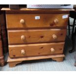 PINE CHEST OF 3 LONG DRAWERS