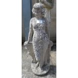 GARDEN STATUE OF A LADY IN CLASSICAL DRESS