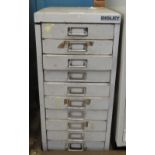 SMALL BISLEY MULTI DRAWER FILING CABINET