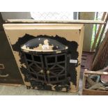 VINTAGE METAL FIRE GRATE & SURROUND