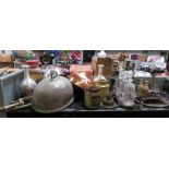 QUANTITY OF PLATED METALWARE, CERAMICS & GLASS