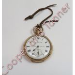 F K Perkin & Sons, City Time Ball, Wakefield, an open faced pocket watch, the signed white enamel