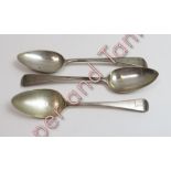A pair of silver old English pattern tablespoons, by George Smith and William Fearn, London 1790,