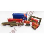 A quantity of assorted OO gauge loco's, goods wagons and coaches, some boxed. Includes unboxed
