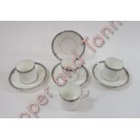 A set of four Wedgwood matching cup and saucers in the Amherst" patten"