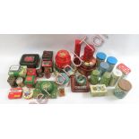 A quantity of decorative storage tins