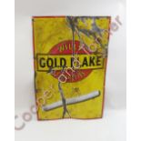 A single sided enamelled metal advertising sign Wills Gold Flake 92cms x 61cms