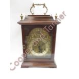 Reproduction Westminster chimes mahogany bracket clock