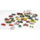 A quantity of unboxed generally playworn diecast vehicles including Corgi, Dinky and others