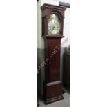 Brass 8 day longcase clock circa 1740 by John Freke of Chard, oak case with long door, weights,