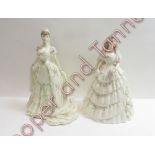 A limited edition Coalport figure Princess Alexandra and another Queen Mary, both numbered to the