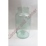 A vintage glass preserve jar, 42cm high