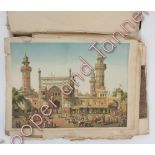 A large Victorian scrap album glued with a selection of magazine cut-outs of Royalty, topographic,