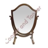 A 19th century sheild shaped mirror