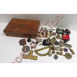 A collection military badges, buttons and other items to include Royal Corps of Signal, Long Service