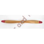 A wooden propeller stamped to the centre “54 20” 138cms long