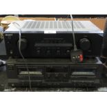 SONY AMPLIFIER & TECHNICS TWIN TAPE PLAYER ## pat tested ##