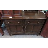 AN ERCOL STYLE DARKWOOD SIDEBOARD