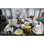 SHELF OF PLATES, TABLE LAMP, EGG CUPS, JUG ETC ## pat tested ##