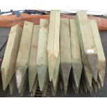 34 WOODEN STAKES