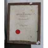 'F RENDELL & SON' DEVIZES INSTITUTE OF BUILDERS CHARTER 1939