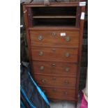 MAHOGANY FALL FRONT BUREAU WITH TAMBOUR CUPBOARD TOP SECTION ## KEY ##
