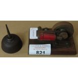 MINIATURE STEAM ENGINE WITH OIL CAN