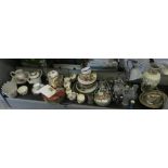 COLLECTION OF WALL PLATES, SET OF MELBA CHINA CUPS, SAUCERS & PLATES, CRYSTAL CANDLESTICK HOLDER,