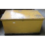 VICTORIAN YELLOW PAINTED PINE TRUNK