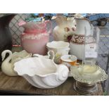 CERAMIC WASH JUGS, OTHER CERAMICS, GLASSWARE ETC