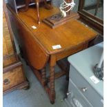 OAK BARLEY TWIST DROP LEAF TABLE