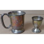 SILVER HALLMARKED MUG & EGG CUP