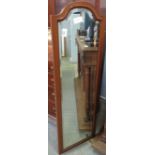 MAHOGANY FRAMED BEVEL EDGED WALL MIRROR