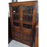 OLD CHARM STYLE OAK DISPLAY CABINET