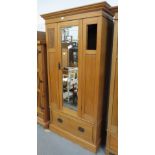 ART NOVEAU STYLE WARDROBE WITH MIRRORED DOOR & SINGLE DRAWER TO BASE ## KEY ##