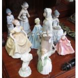 10 FIGURES INCLUDING COALPORT, ROYAL DOULTON ETC