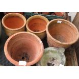 4 TERRACOTTA POTS