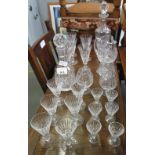 SELECTION OF WATERFORD & ROYAL DOULTON CUT GLASS