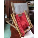 SMALL DECK CHAIR & FOLDING KNITTING BASKET