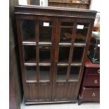 OLD CHARM STYLE OAK GLAZED DISPLAY CABINET