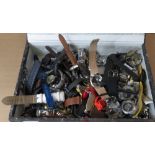 BOX OF WATCH PARTS & WATCHES